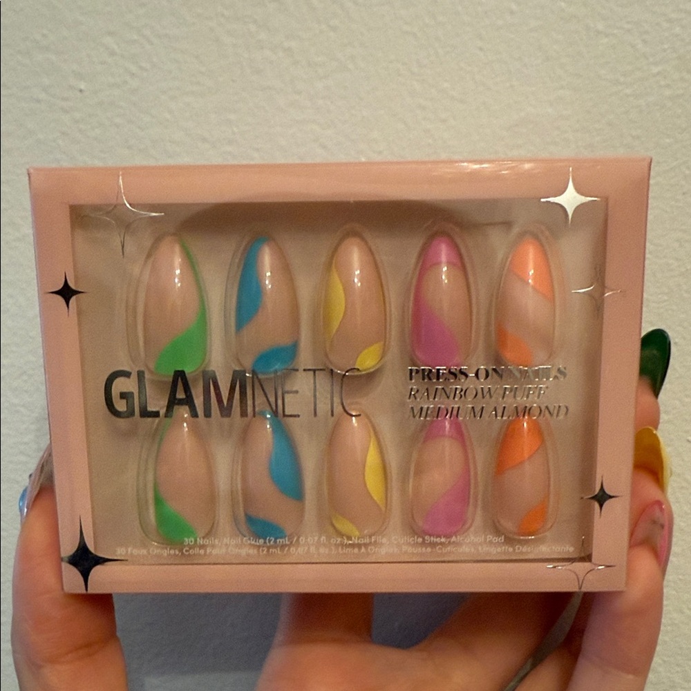 Glamnetic Rainbow Puff Press-On Nails